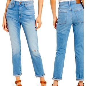 Madewell Summerweight High-Rise Slim Boyjean, Size 30
